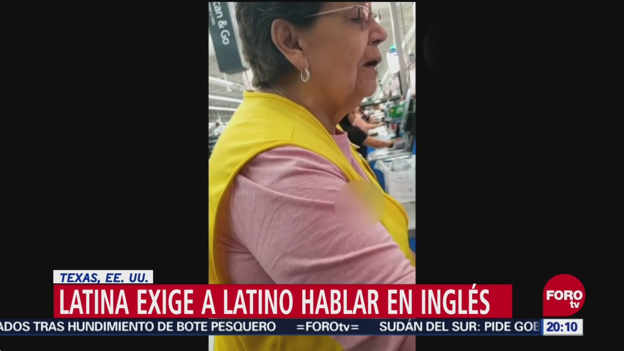 Mujer Latina Exige Salvadoreño Hablar Inglés Racismo