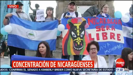 Nicaragüenses Manifestación Ángel De La Independencia Integrantes De La Comunidad Nicaragüense