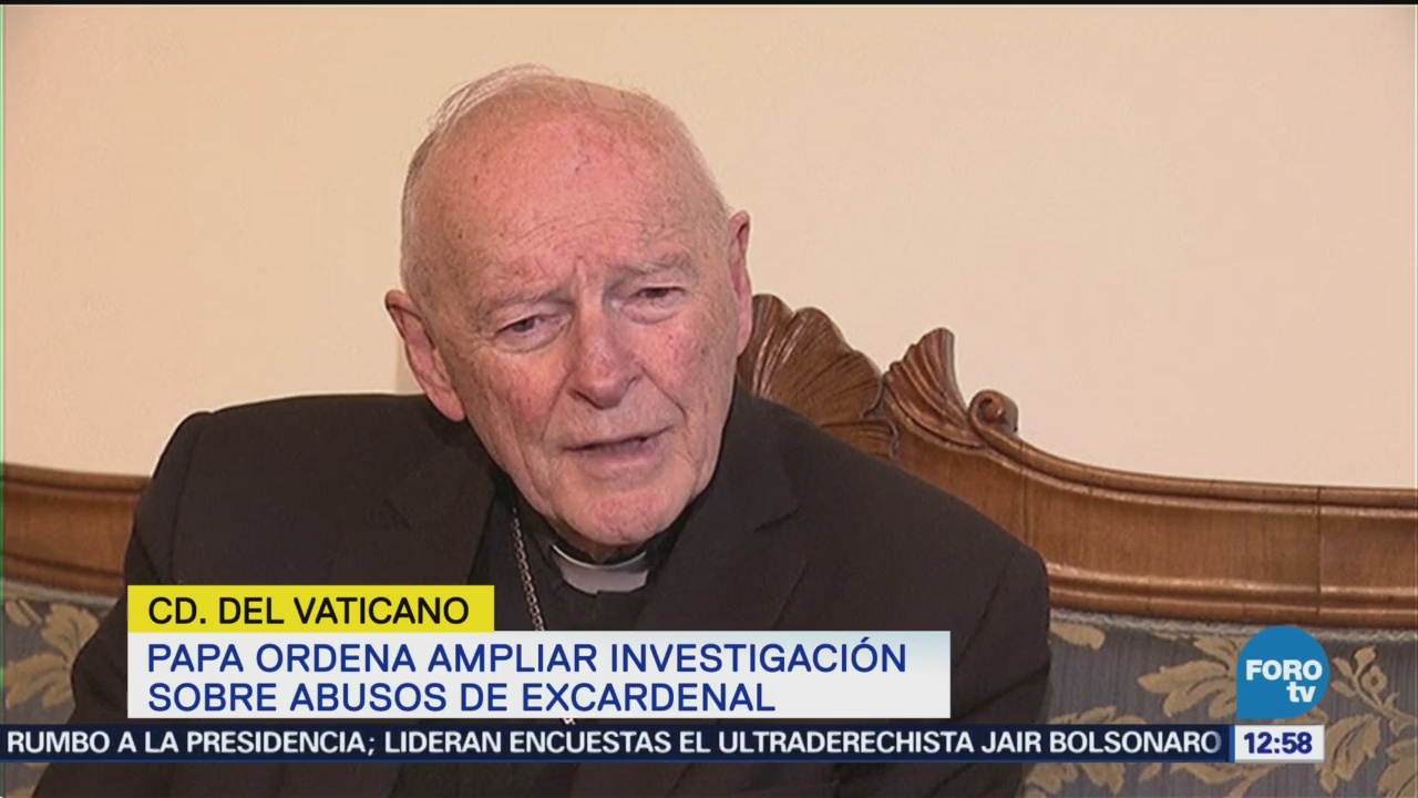 Papa Francisco Ordena Ampliar Investigación Abusos Sexuales Mccarrick arzobispo emérito de Washington Theodore McCarrick