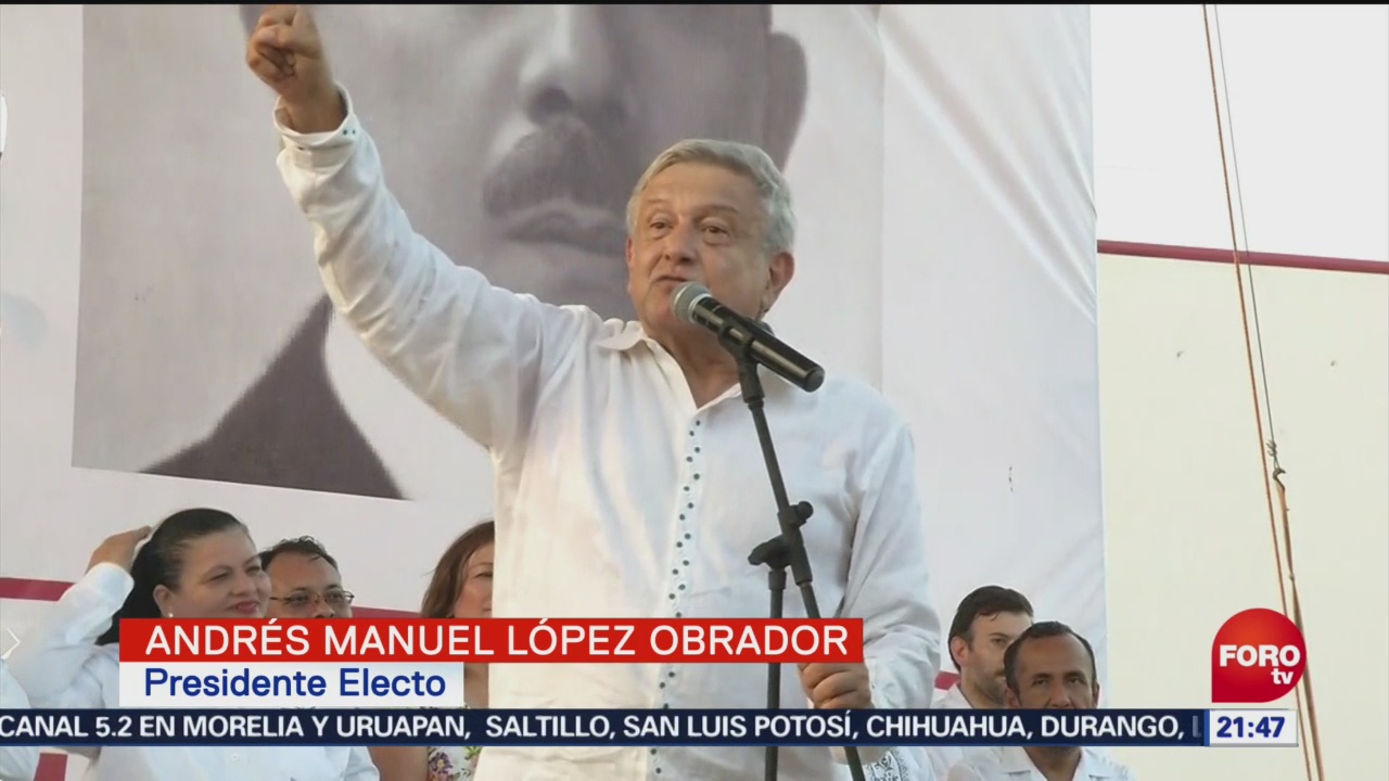 Perdono Quienes Ofendieron Amlo Ciudad Del Carmen, Campeche, El Presidente Electo Andrés Manuel López Obrador