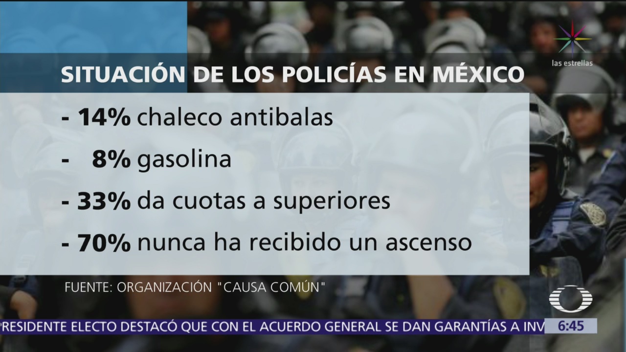 Policías de México pagan botas y uniformes con su sueldo