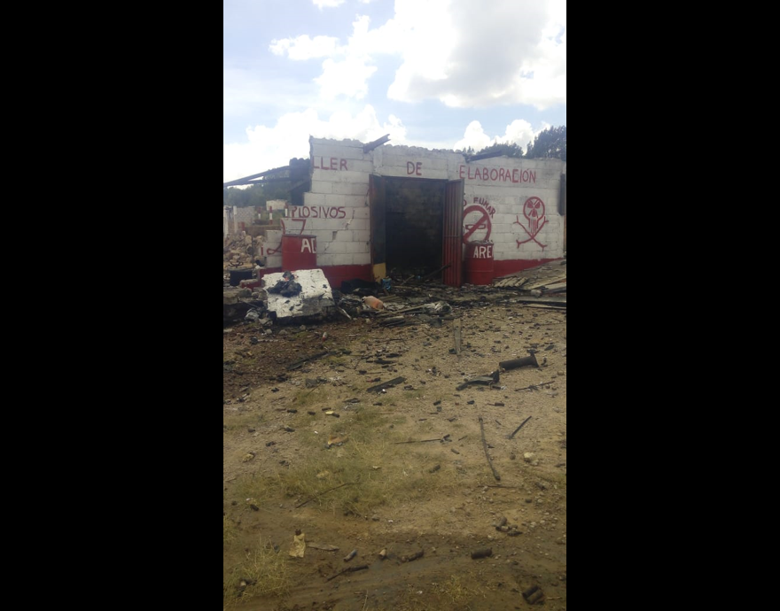 Tres muertos por explosión de polvorín en Tlaxcala