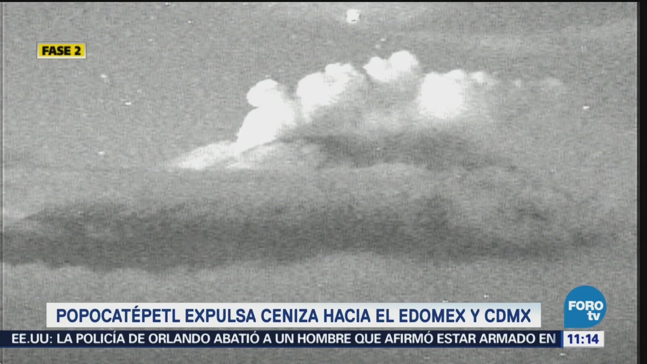 Popocatépetl emite columna de más de mil metros