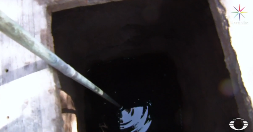Pozo de agua contaminado con combustible en el Edomex por actividades de huachicoleros
