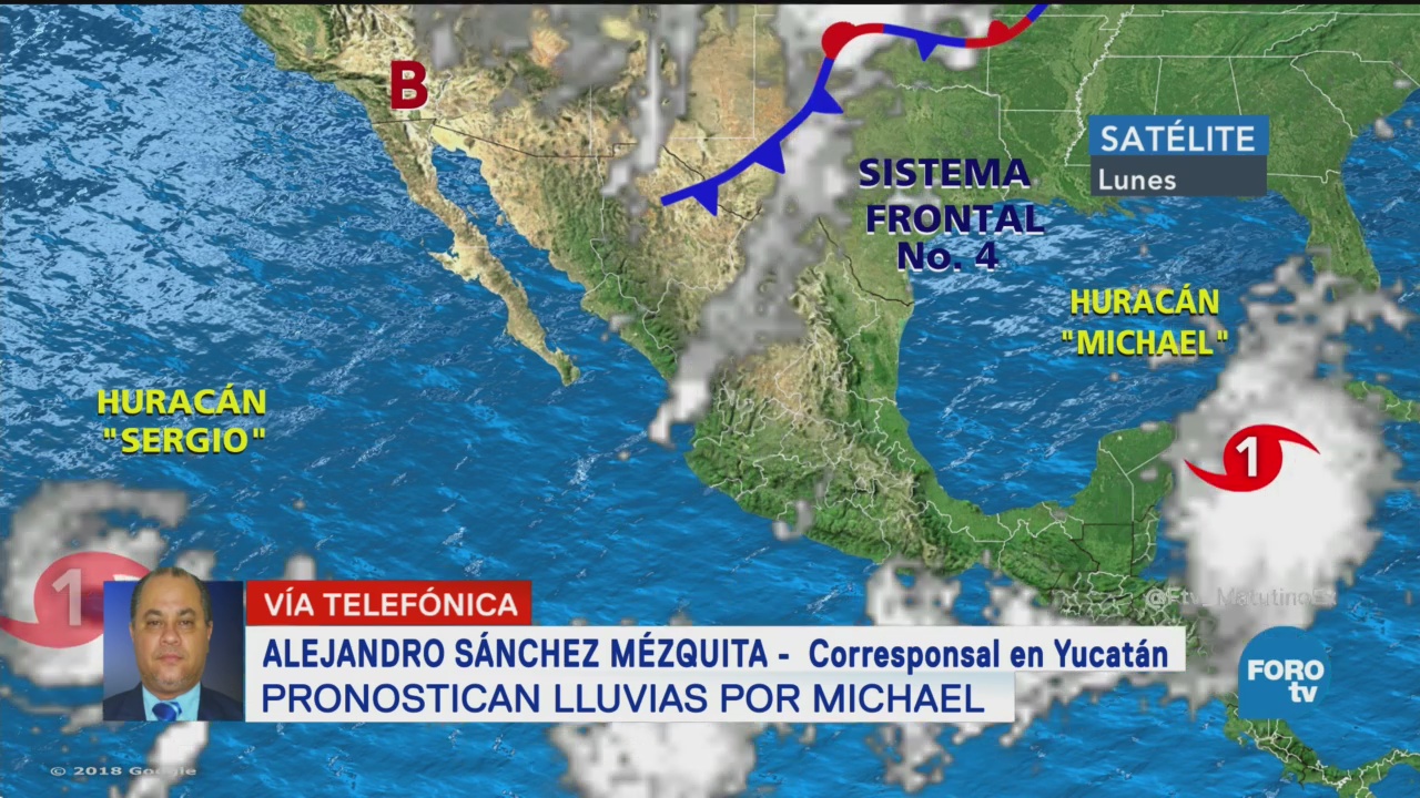 Pronostican lluvias por huracán ‘Michael’ en Yucatán