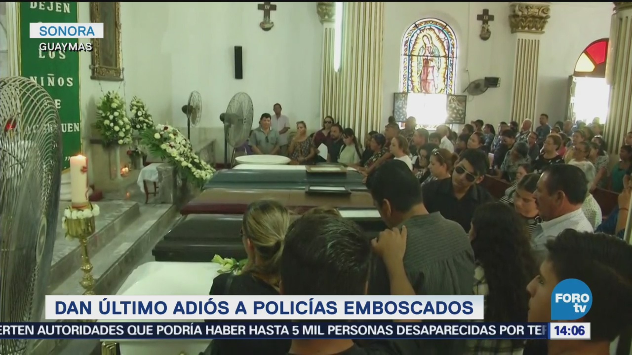 Realizan Funerales Policías Caídos Durante Emboscada Guaymas