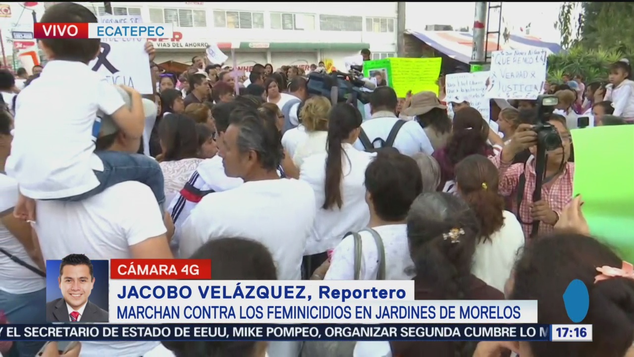 Realizan marcha en contra de feminicidios en Ecatepec