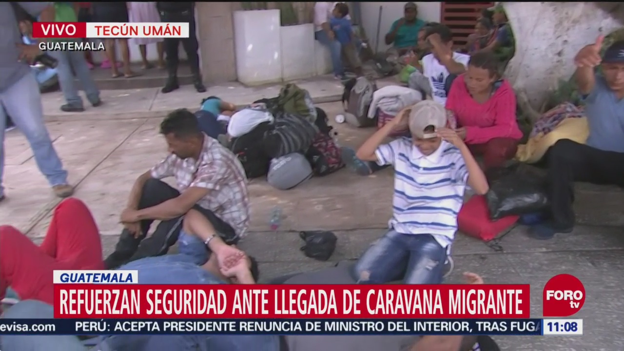 Refuerzan seguridad en Guatemala por caravana migrante