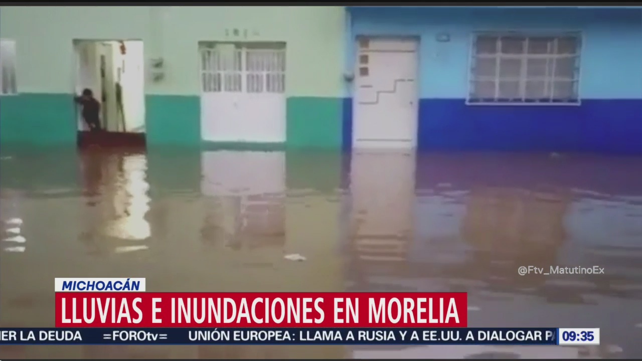 Registran lluvias e inundaciones en Morelia, Michoacán