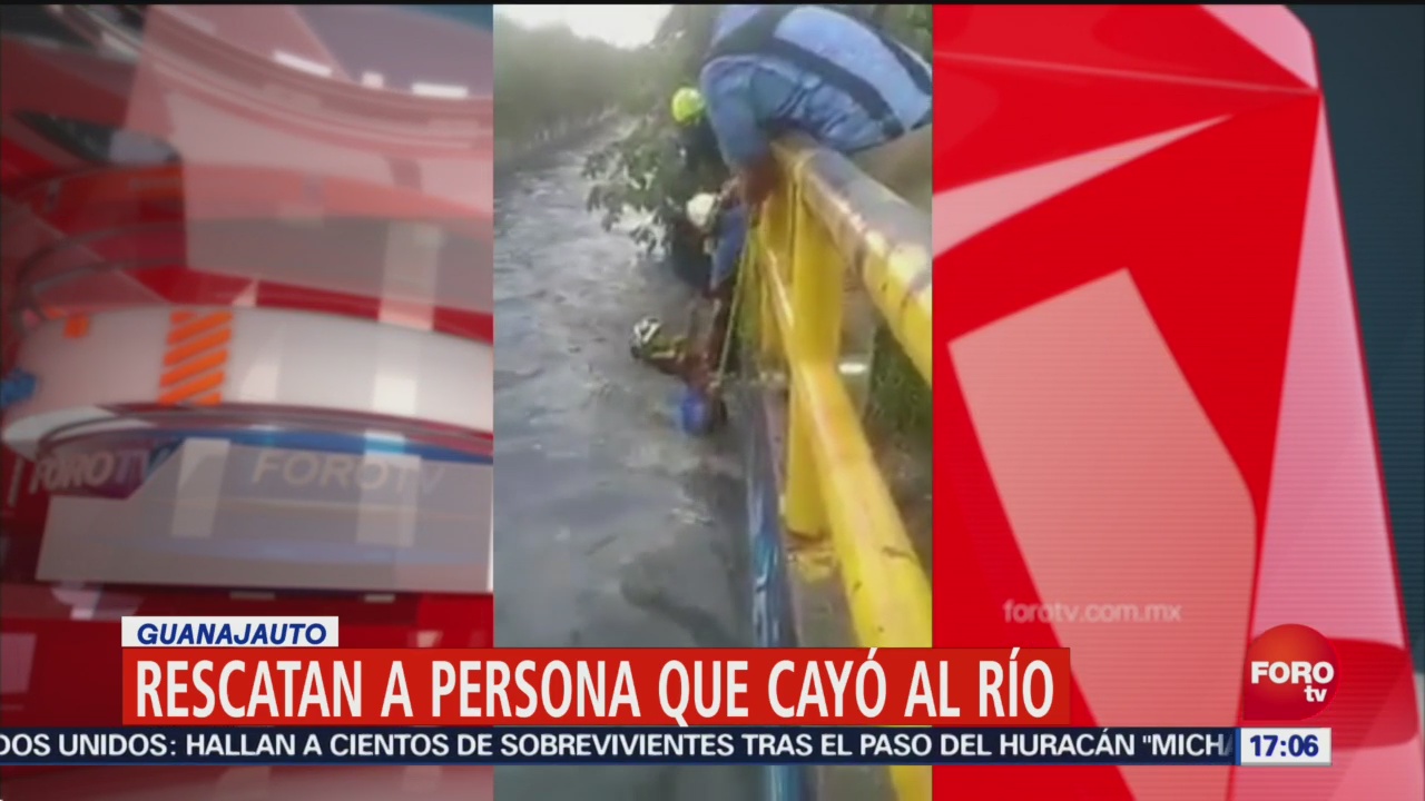 Rescatan Persona Cayó Río León Guanajuato