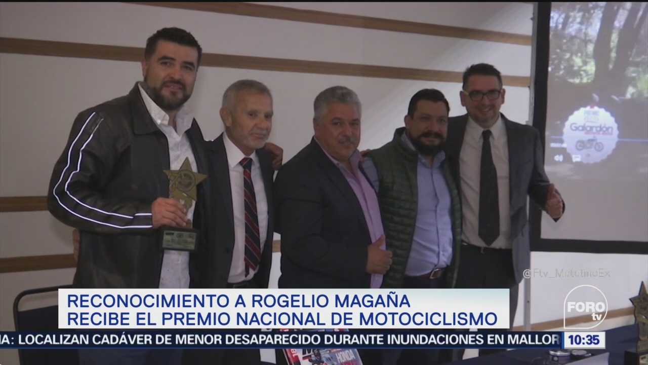 Roger Magaña recibe Premio Nacional de Motociclismo