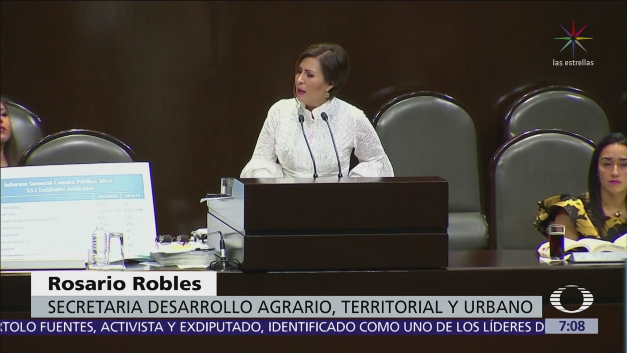 Rosario Robles comparece ante la Cámara de Diputados