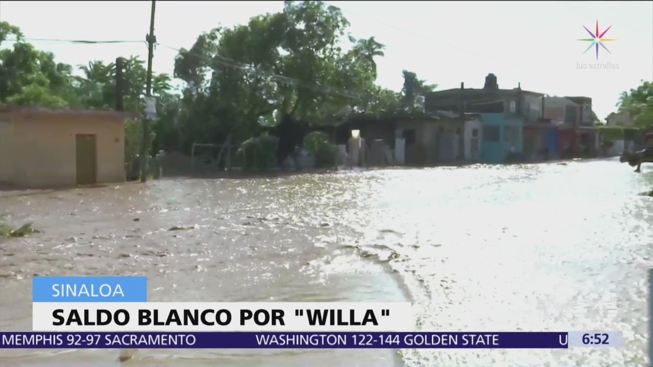 Sinaloa reporta saldo blanco tras azote del huracán "Willa"
