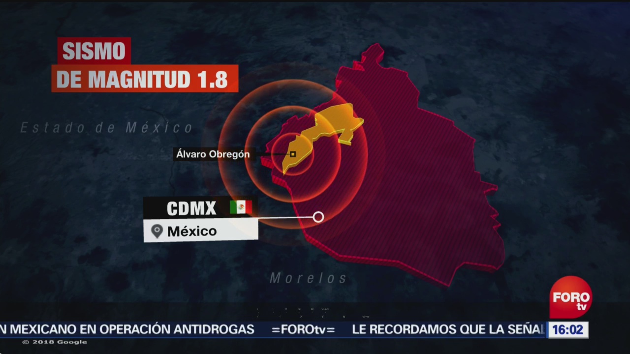 Sismo De Magnitud 1.8 Norte Álvaro Obregón Cdmx