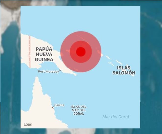 Sismo de magnitud 7.0 en Papúa Nueva Guinea provoca alerta de tsunami
