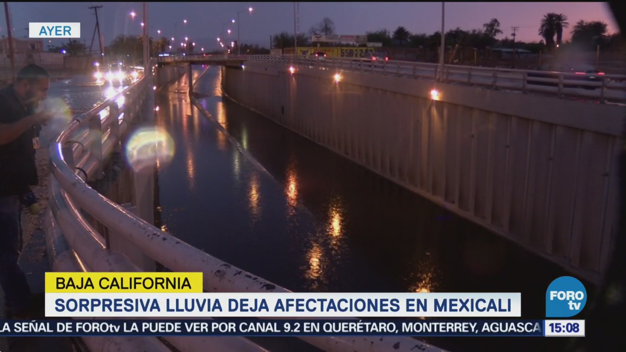 Sorpresiva lluvia deja afectaciones en Mexical, BCS
