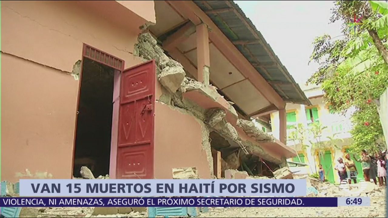 Suman 15 muertos por el sismo del fin de semana en Haití
