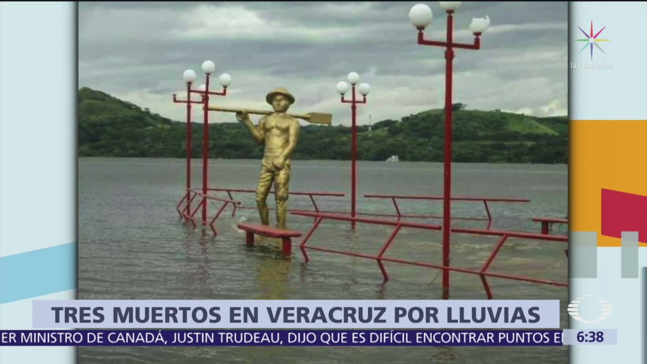 Suman 3 muertos por lluvias en Veracruz