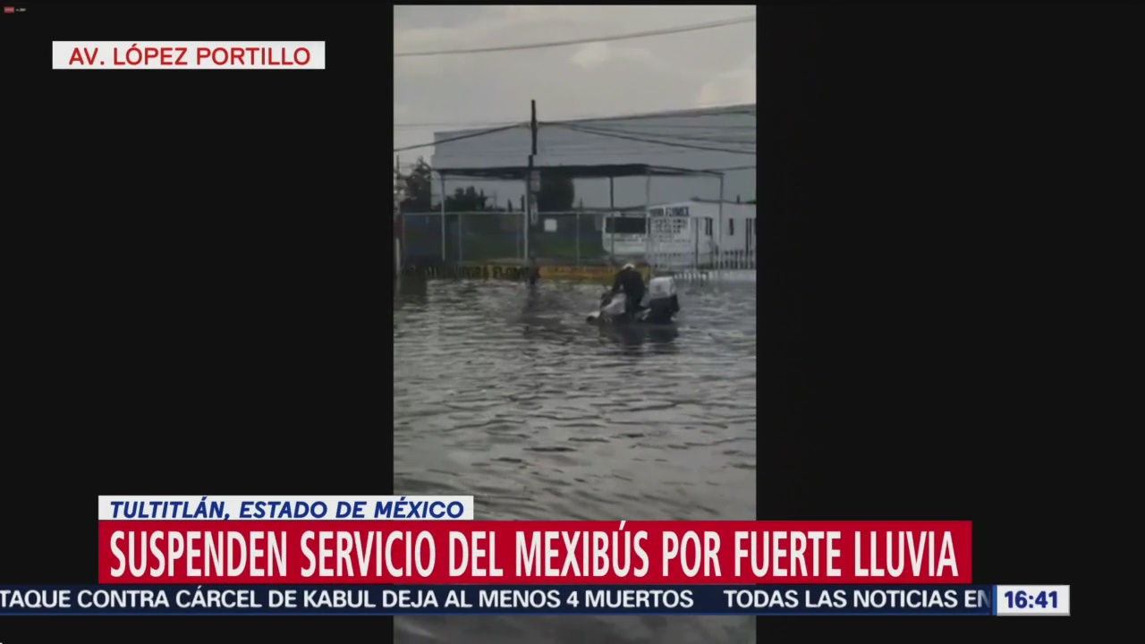 Suspenden servicio del Mexibús por fuerte lluvia