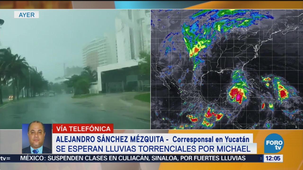 Suspensión de clases en tres municipios de Quintana Roo por huracán ‘Michael’