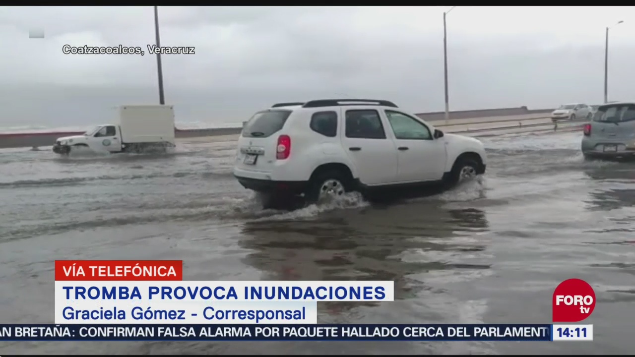 Tormenta provoca inundaciones en Coatzacoalcos