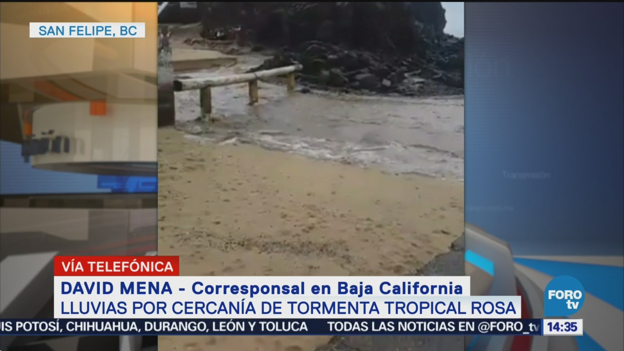 Tormenta ‘Rosa’ provoca alerta roja en San Felipe, Baja California