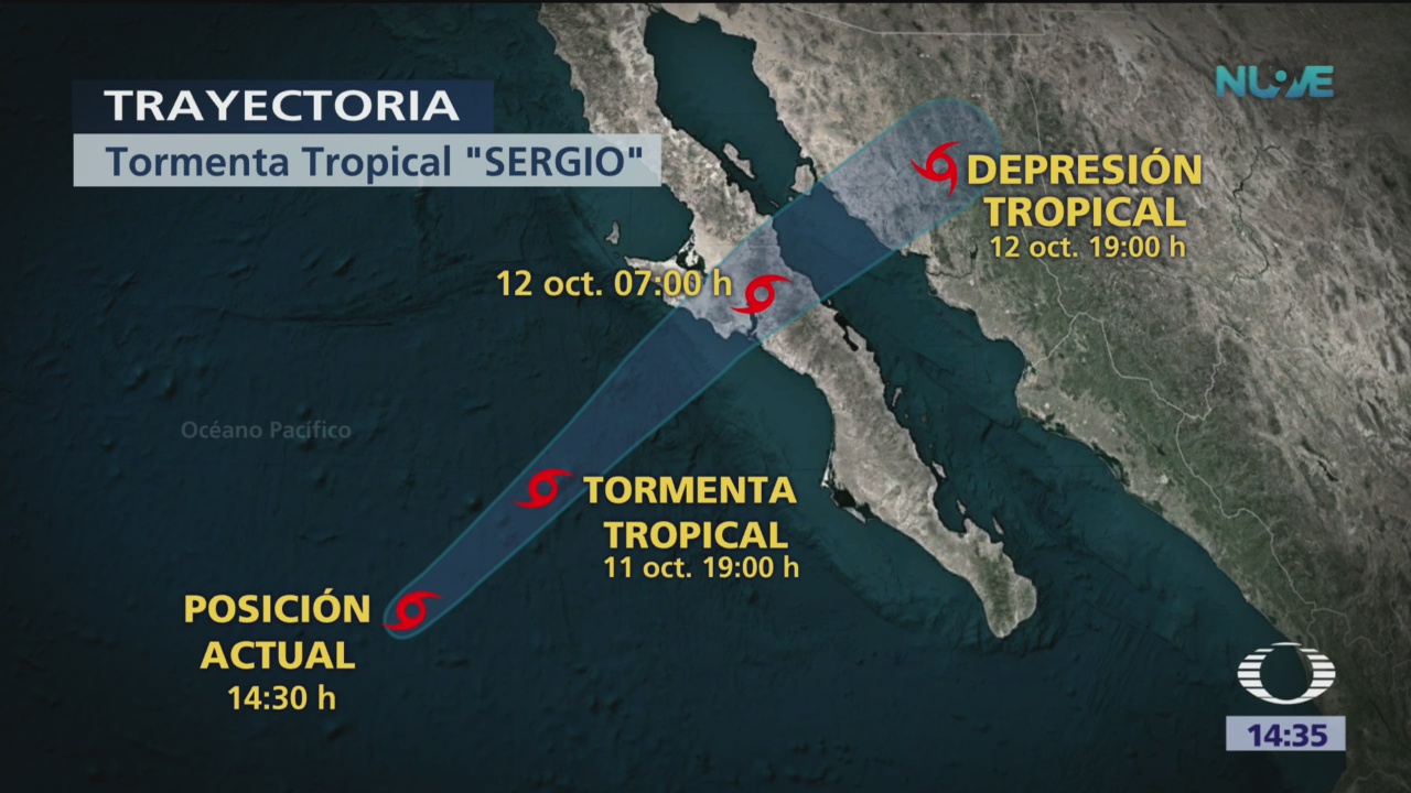 Tormenta ‘Sergio’ se dirige a Baja California