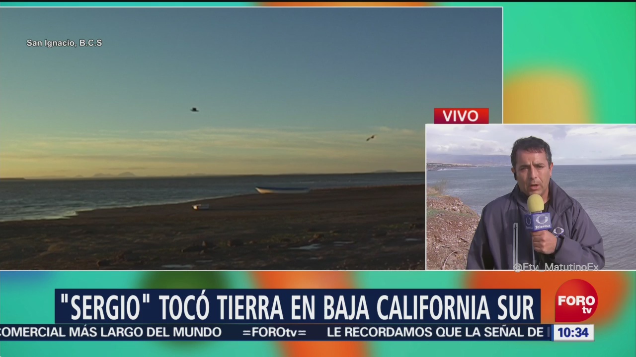 Tormenta Sergio toca tierra en Baja California Sur