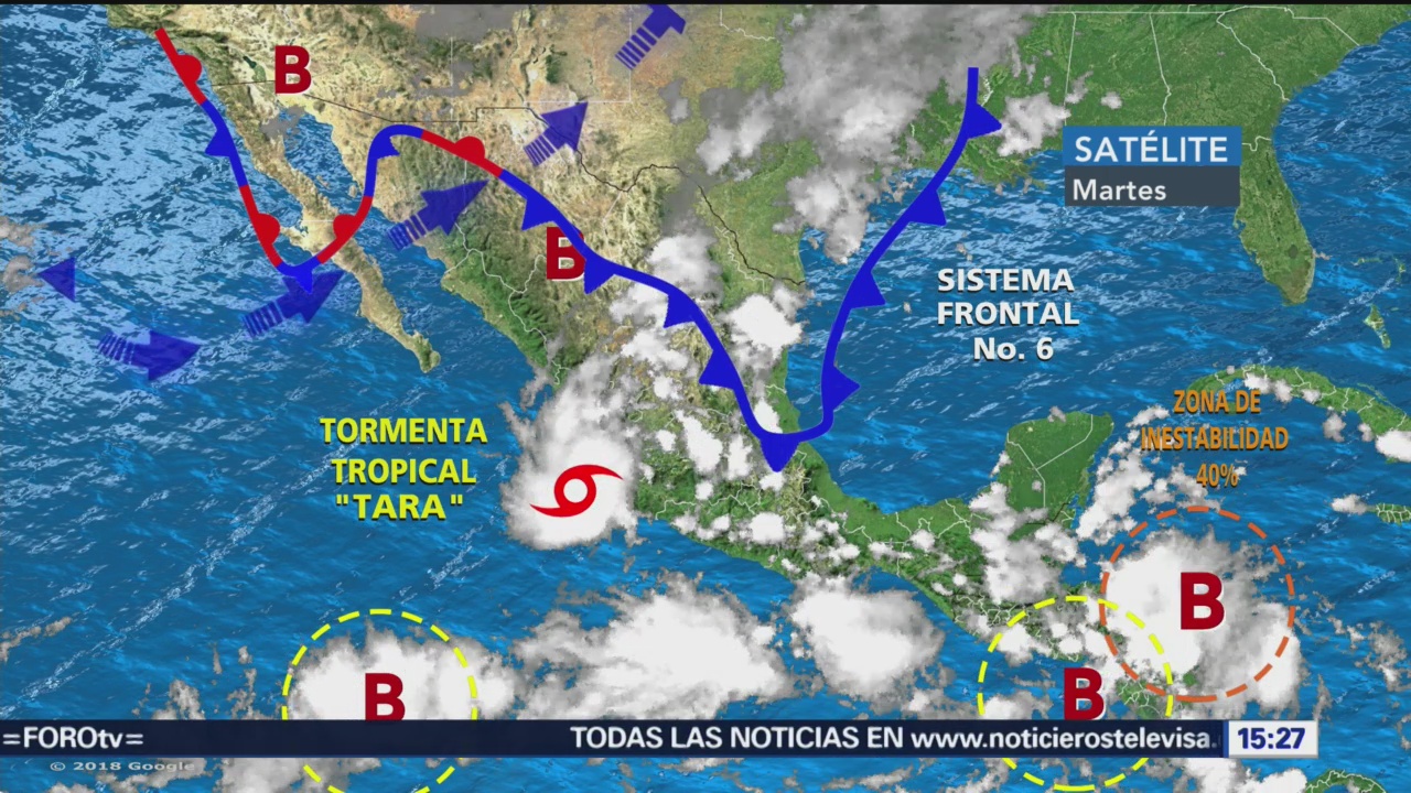 Tormenta tropical ‘Tara’ afecta costas de Colima