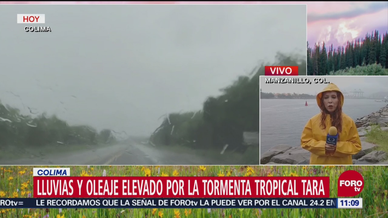 Tormenta tropical Tara toca tierra en Manzanillo, Colima