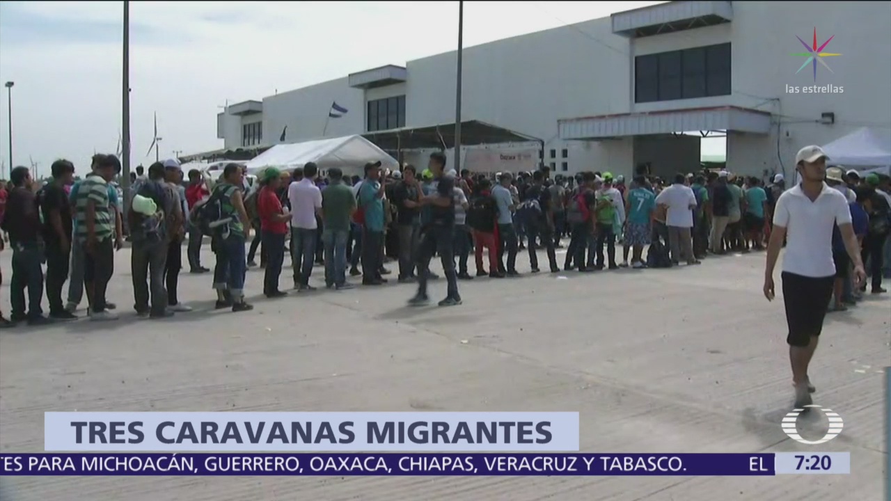 Tres caravanas de migrantes avanzan en México hacia Estados Unidos