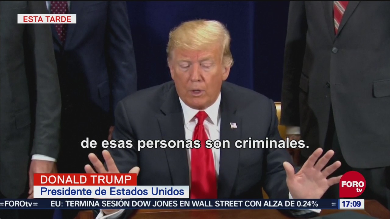 Trump afirma que migrantes en la caravana son criminales