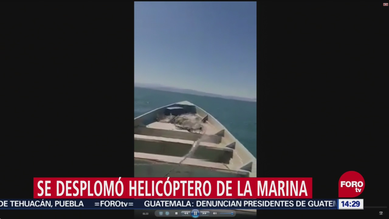 Video Muestra Rescate Marinos Helicóptero Accidentado