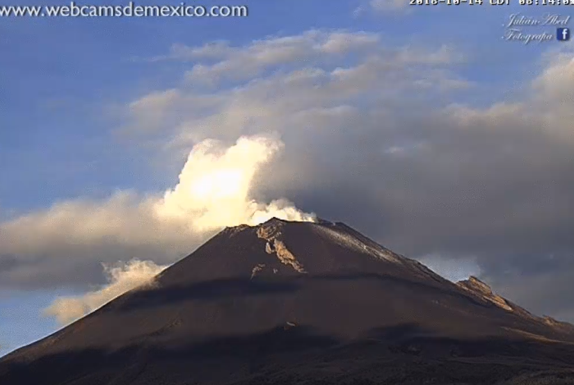 Volcán Popocatépetl registra 411 exhalaciones en últimas 24 horas
