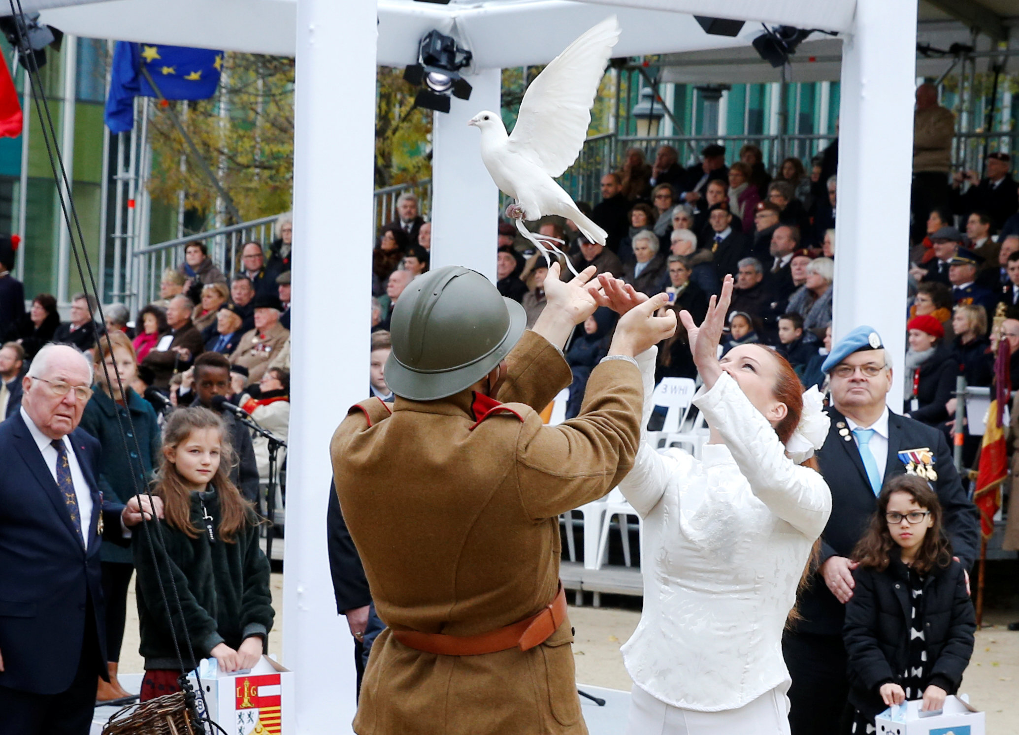 primera guerra mundial comienza ceremonia en recuerdo armisticio