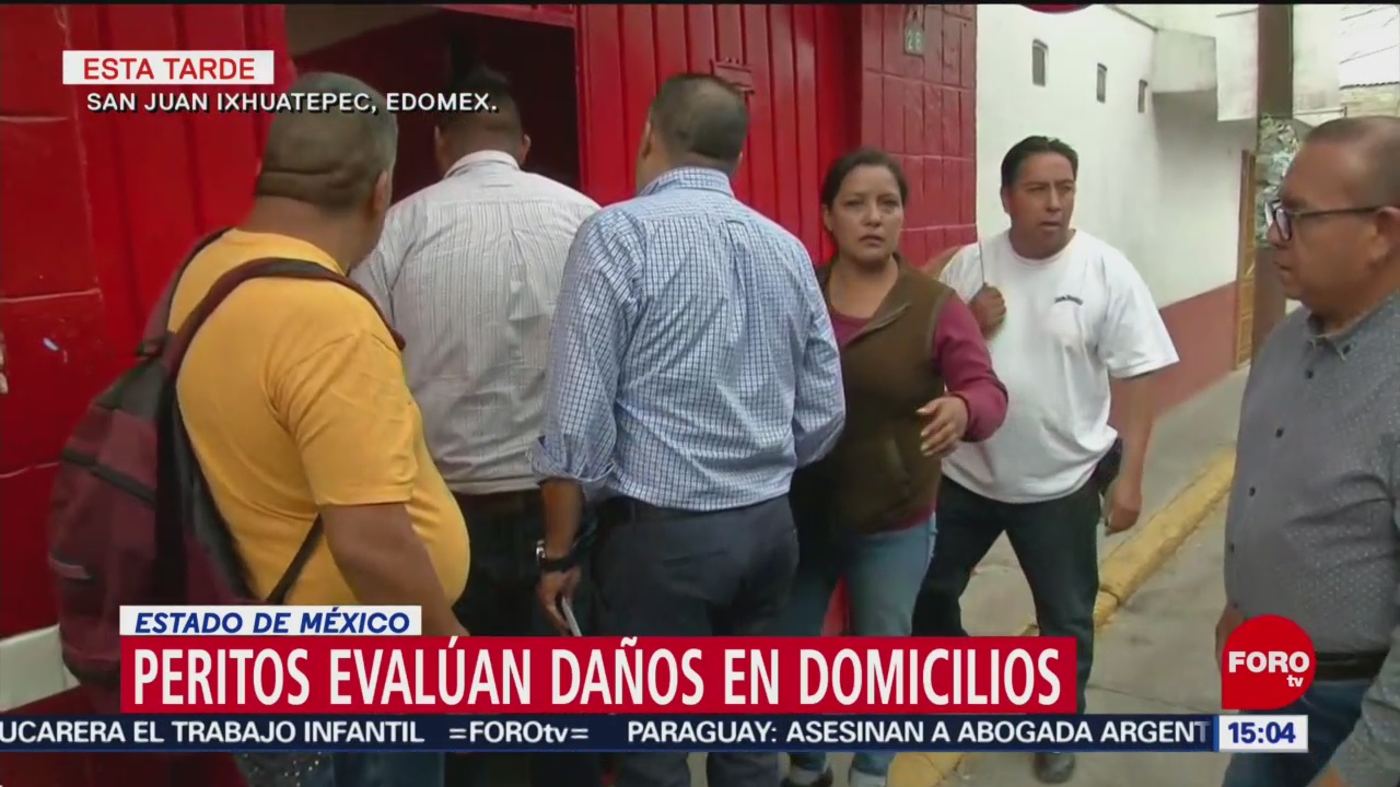 Peritos evalúan daños en domicilios de San Juan Ixhuatepec