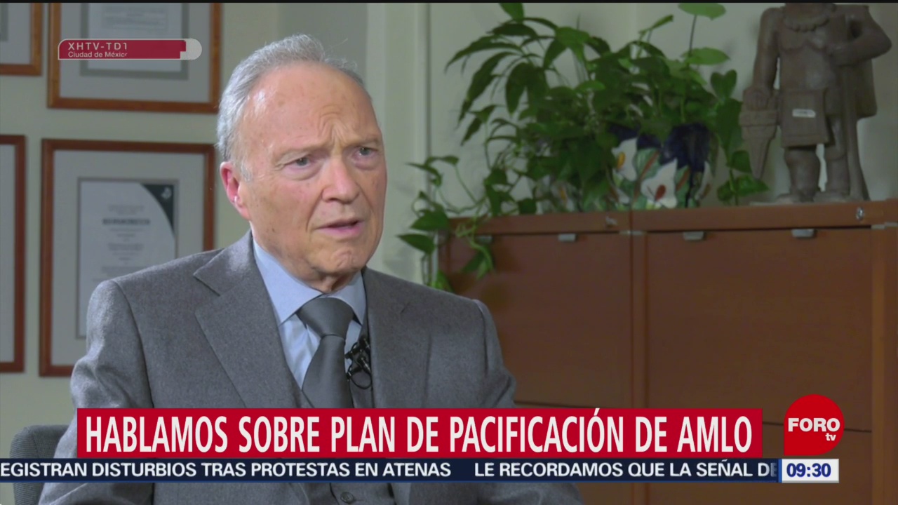 Alejandro Gertz Manero habla del Plan Nacional de Pacificación de AMLO