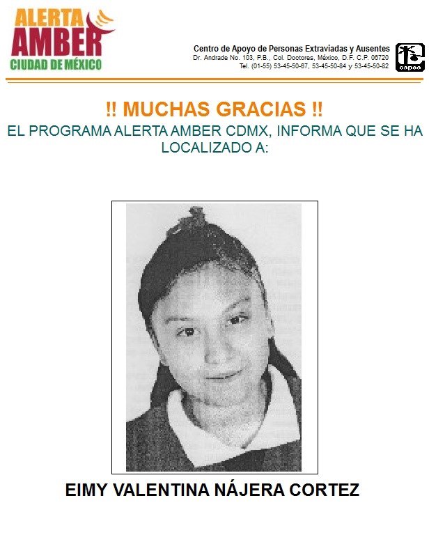 PGJCDMX desactiva Alerta Amber para localiza a menor en Magdalena Contreras