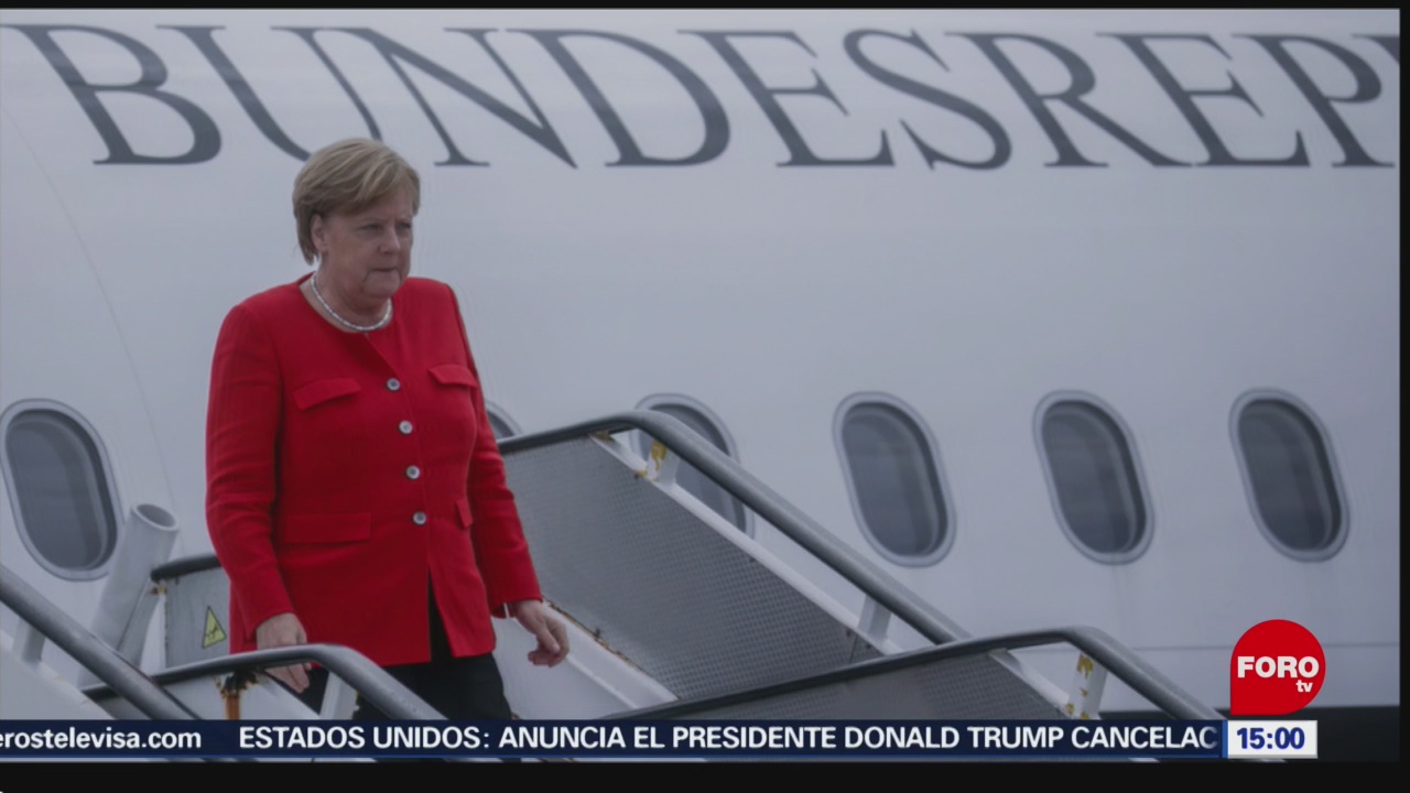 Angela Merkel cambia de avión, luego de fallas en aeronave que la transportaba