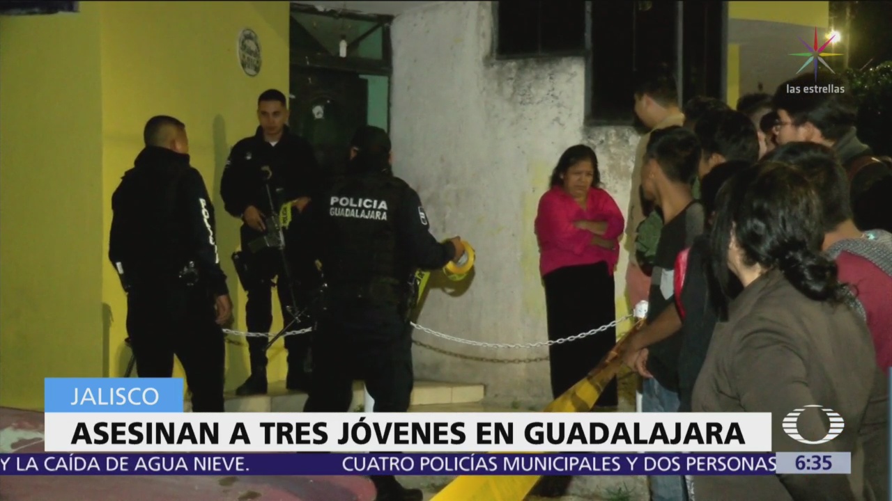 Asesinan a tres jóvenes en Guadalajara, Jalisco