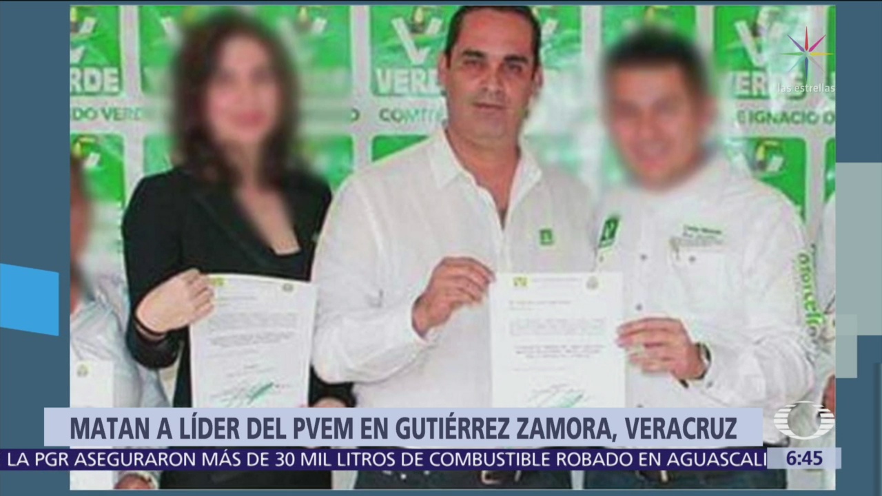 Asesinan al líder del PVEM en Gutiérrez Zamora, Veracruz