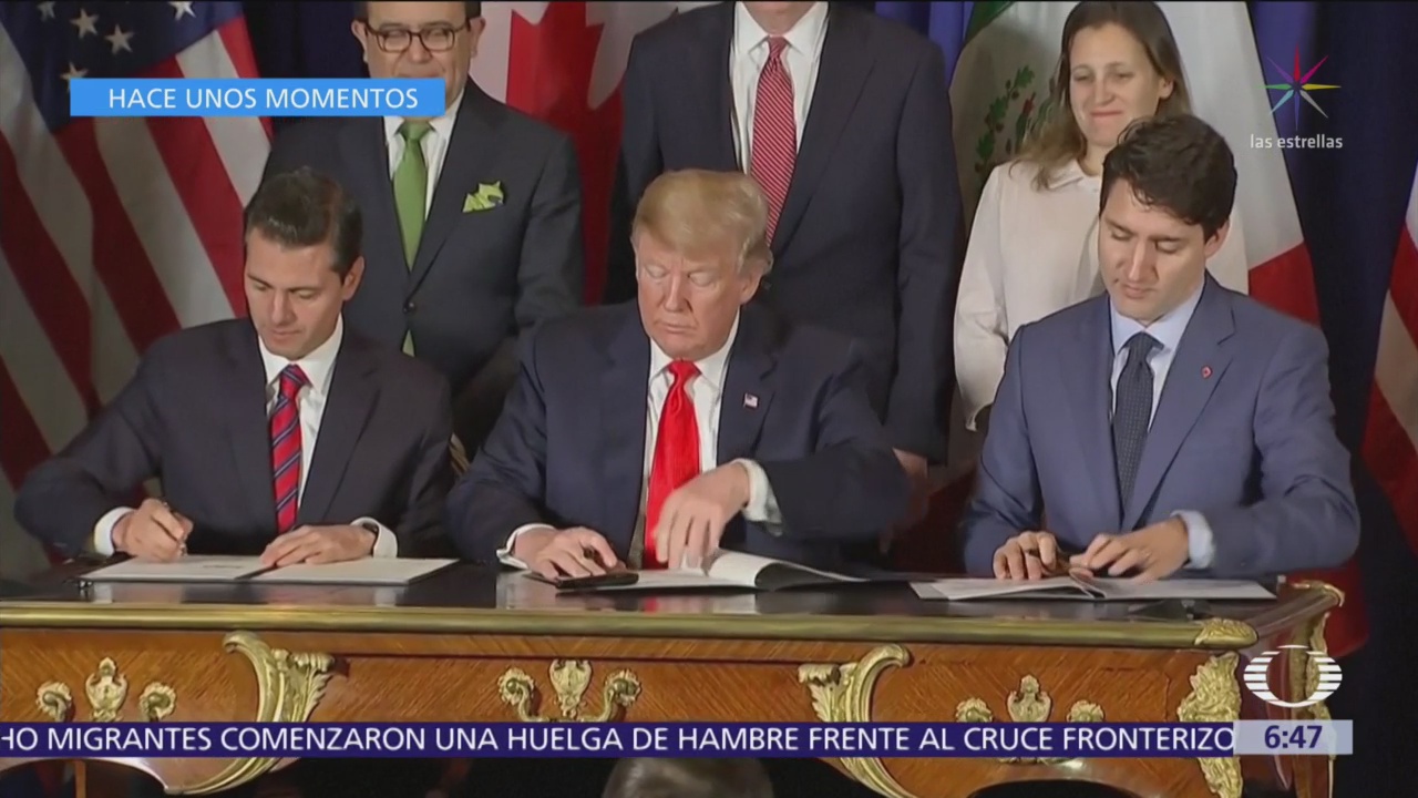 Así fue la firma del T-MEC entre México, EU y Canadá