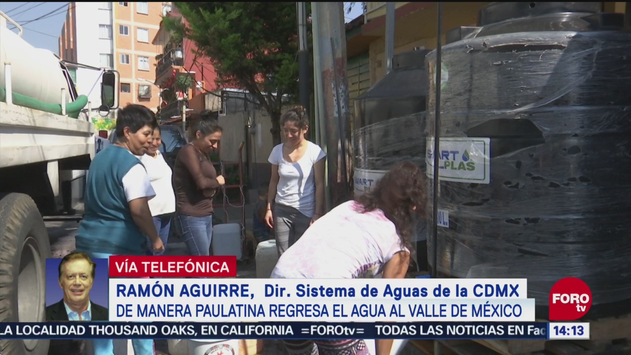 Avanza distribución de agua en la CDMX, dice Ramón Aguirre