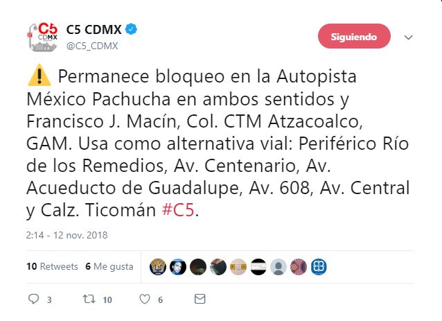 autopista mexico pachuca bloquean ambos sentidos