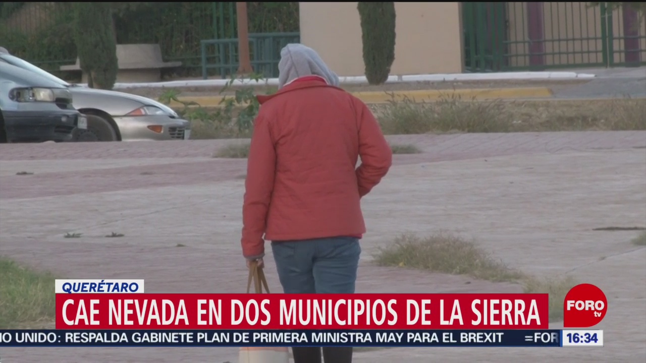 Cae nieve en municipios de Querétaro