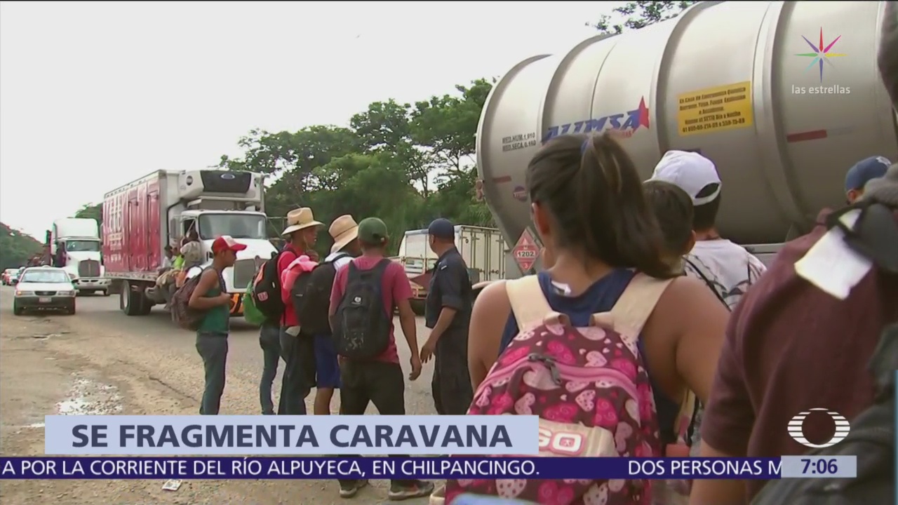 Caravana de migrantes se fragmenta en Veracruz