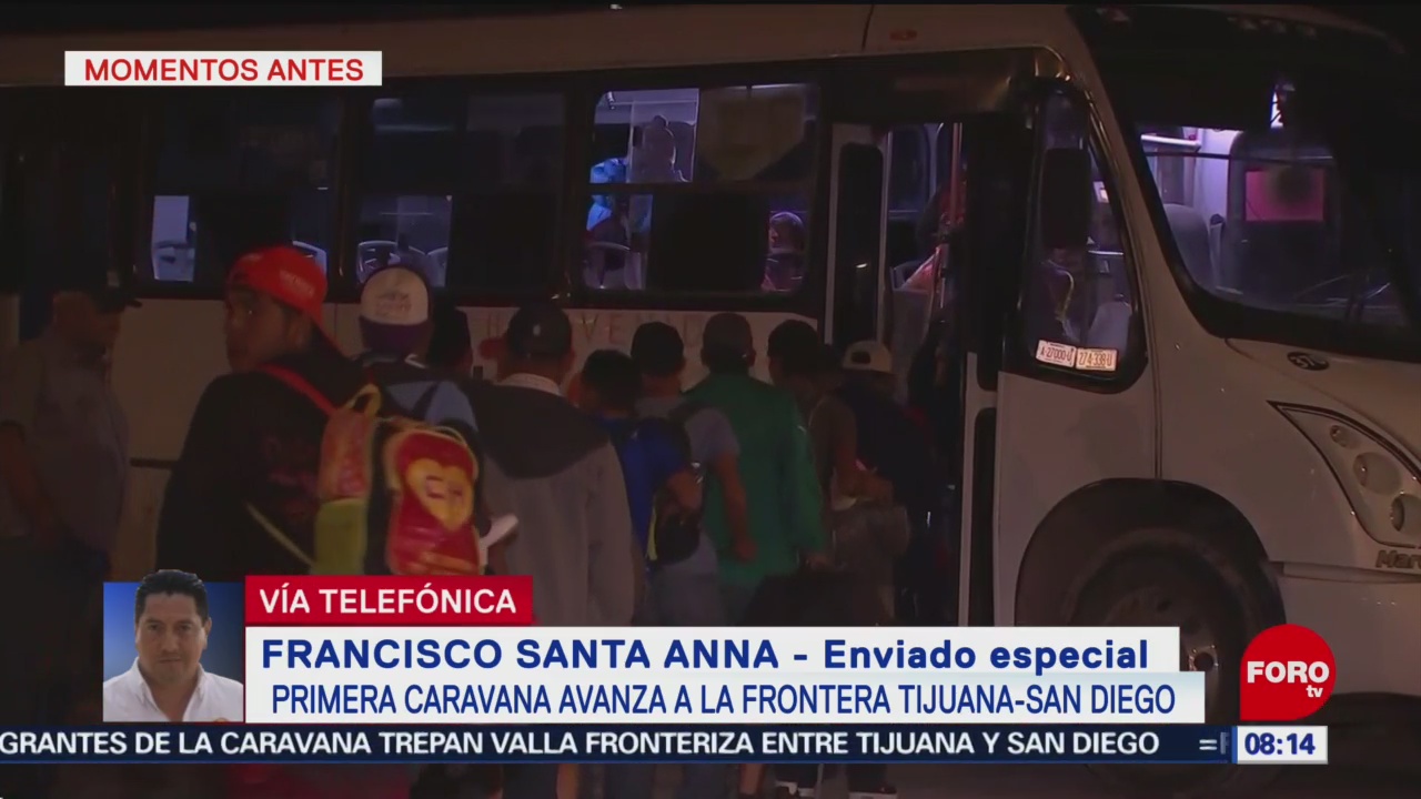 Caravana migrante avanza hacia la frontera Tijuana-San Diego