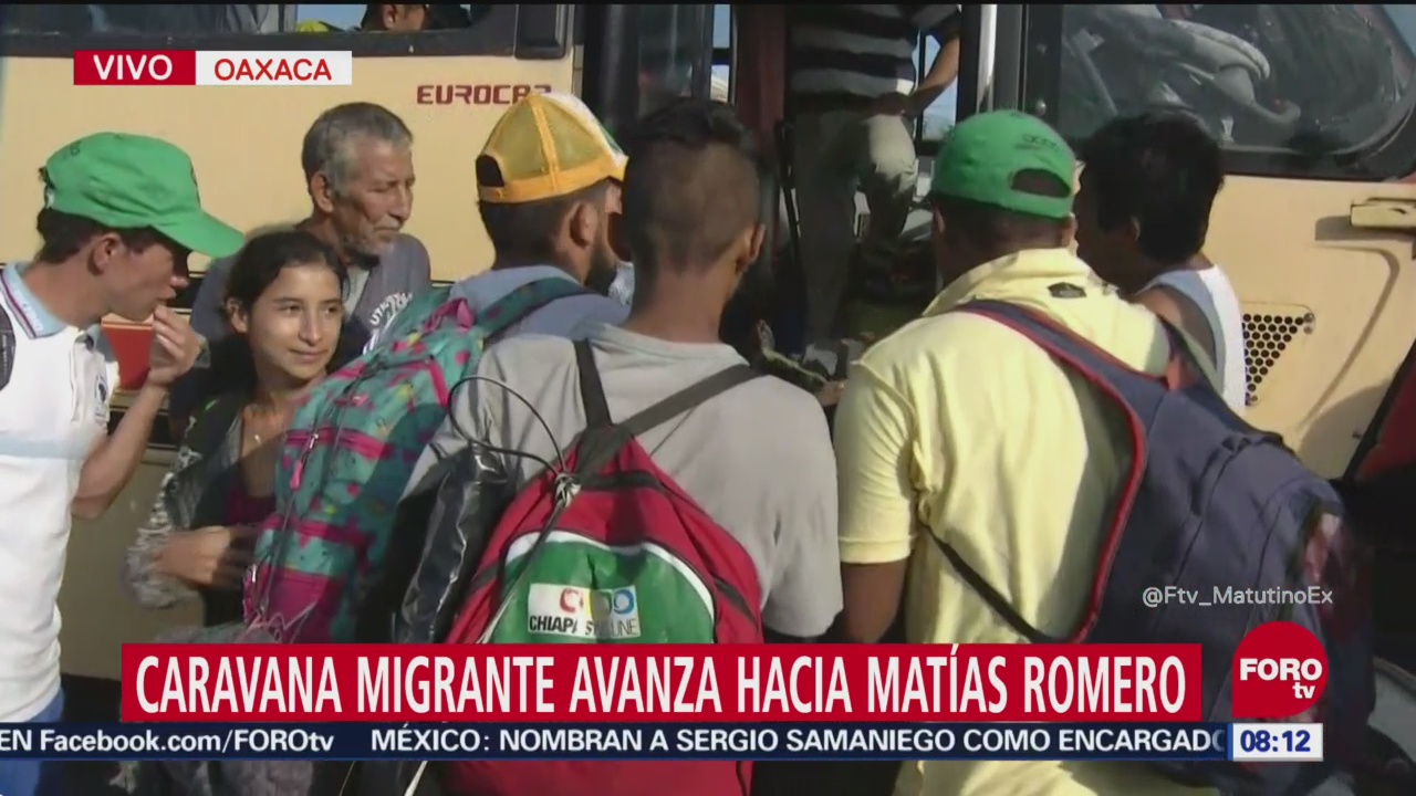 Caravana migrante avanza rumbo a Matías Romero, Oaxaca
