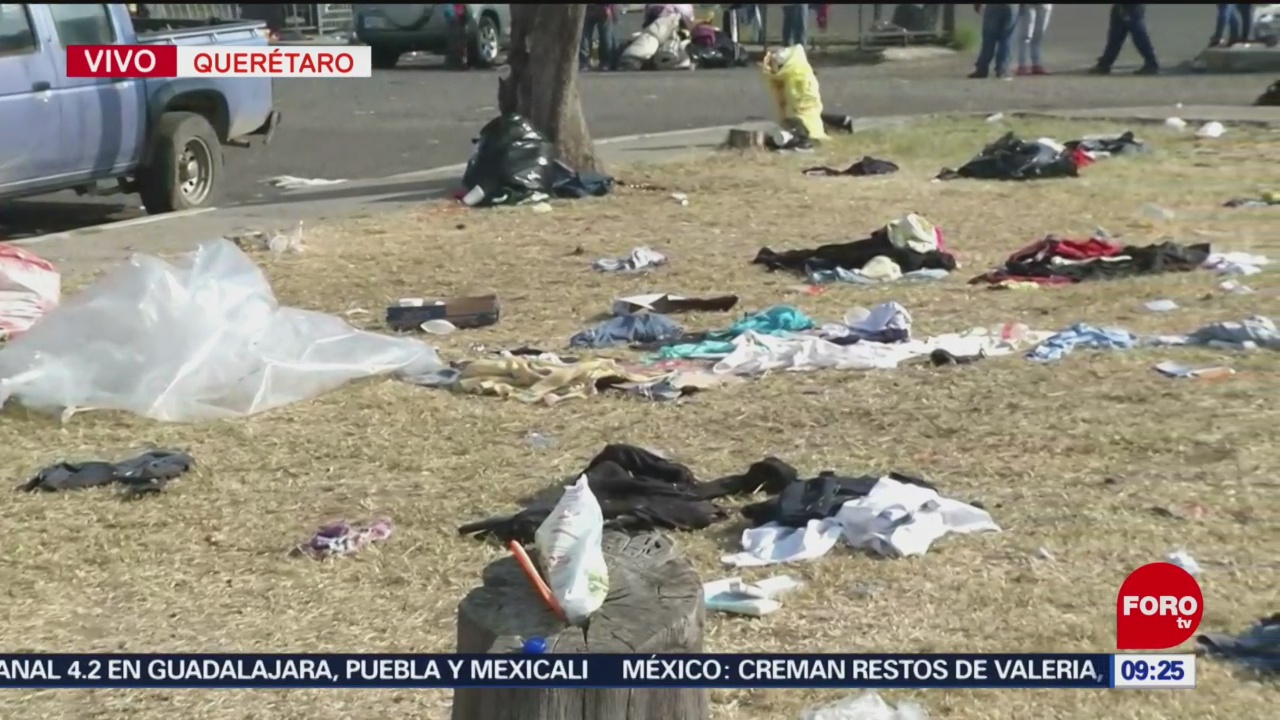Caravana Migrante deja toneladas de basura en Querétaro