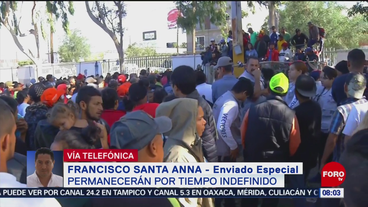 Caravana migrante permanecerá por tiempo indefinido en Tjuana